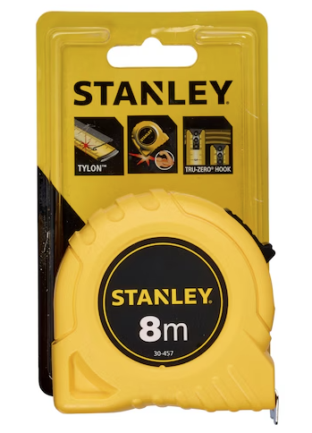 Miara stalowa 8 m x 25 mm w obudowie z tworzywa do precyzyjnego mierzenia | 1-30-457