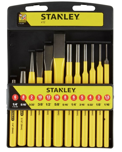 Zestaw przecinaków i punktaków 12 sztuk do precyzyjnego cięcia i znakowania materiałów | 4-18-299