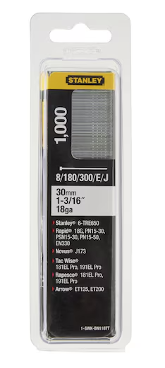 Gwoździe typ J 30 mm 18GA do gwoździarek i precyzyjnych prac stolarskich | 1-SWKBN1187T