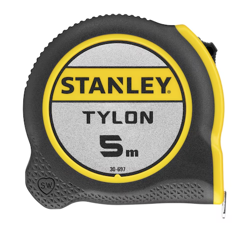 Miara Tylon 5 m x 19 mm z obudową tworzywową do pomiarów w warsztacie i domu | 1-30-697