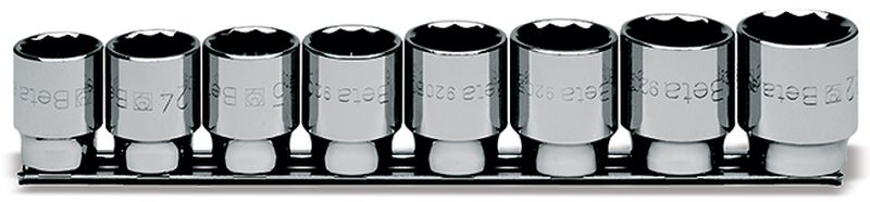 Zestaw nasadek 1/2" 12-kątnych na szynie 8szt | 920B/SB8