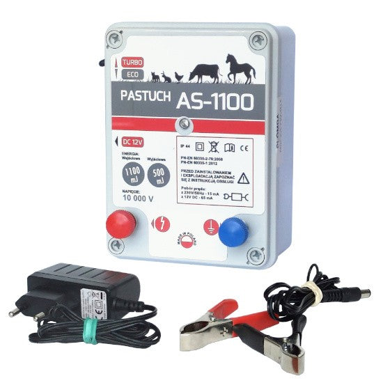 Elektryzator pastuch AS-1100 0,5J sieciowo-akumulatorowy 230V/12V | 101-010-015