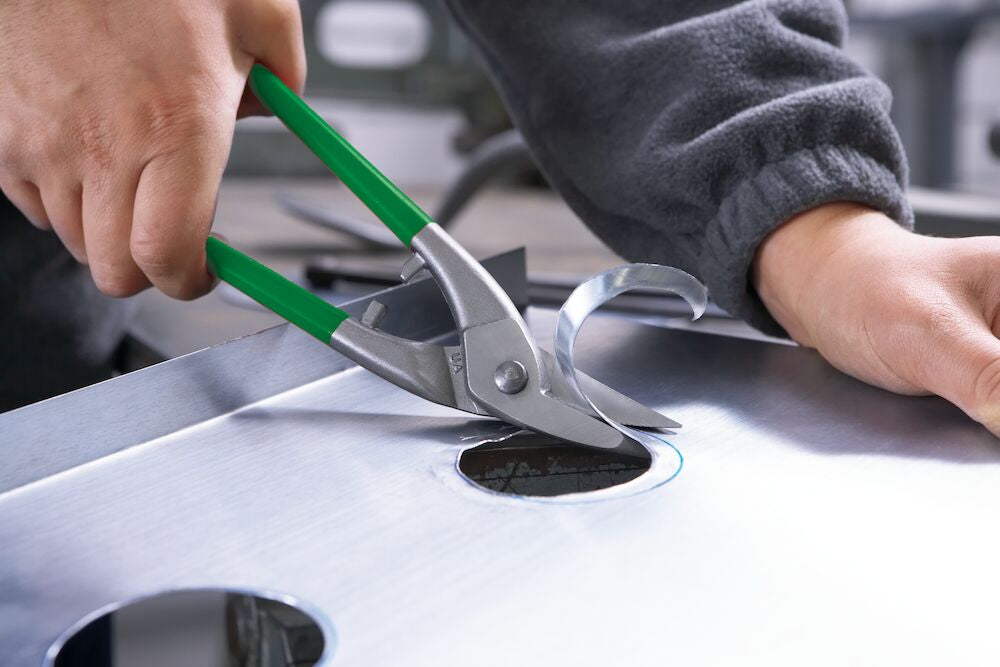 Nożyce do blachy kształtowe do otworów 250mm lewe | D107-250L