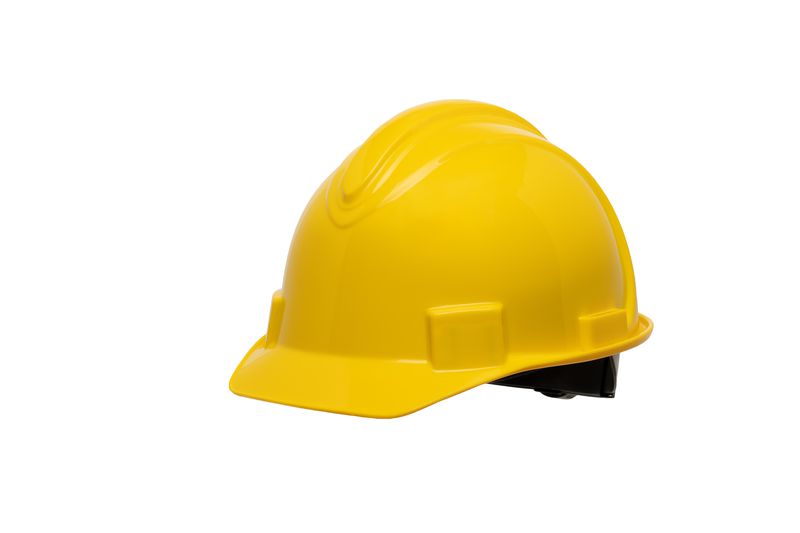 Hełm ochronny NORTH żółty – lekki, wentylowany kask BHP | NSB10002E