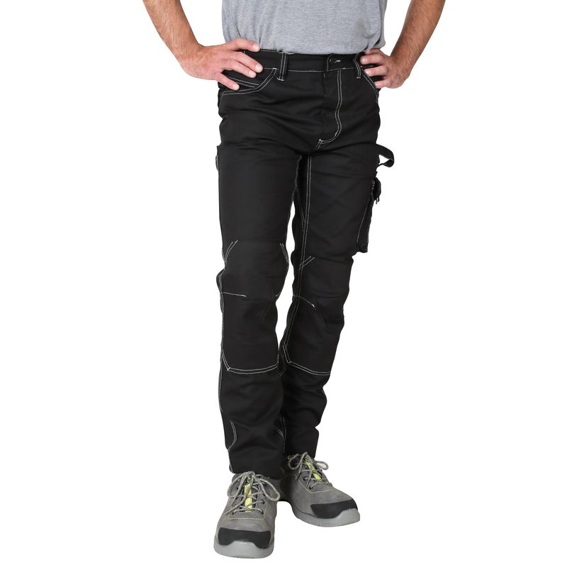 Czarne spodnie robocze stretch 7880SC XL – wygoda i swoboda ruchu podczas pracy | 7880SC/XL
