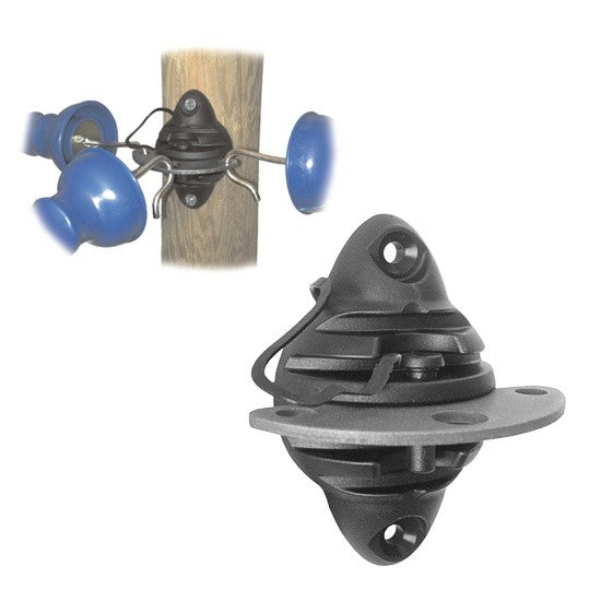 Izolator do drutu plecionki narożny z blachą przykręcany - 1 szt. | 103-040-037