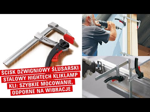 Ścisk dźwigniowy ślusarski stalowy 250/80 lekki KliKlamp | KLI25