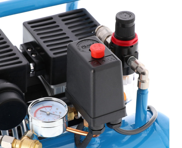 L6-95 SILENT Sprężarka kompresor 5l bezolejowy dwutłokowy 48 l/min 8 bar. | 36743