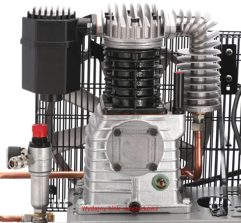 HK425-100 Sprężarka kompresor 100 l dwutłokowy 317 l/min. 10bar 400V profesjonalny. | 360501