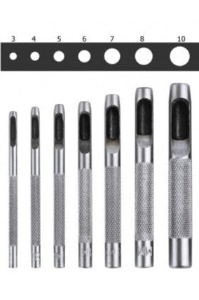 Wycinaki do skór 3-10 mm 6+1 elem. | C3395A - Centrum Techniczne Gałązka