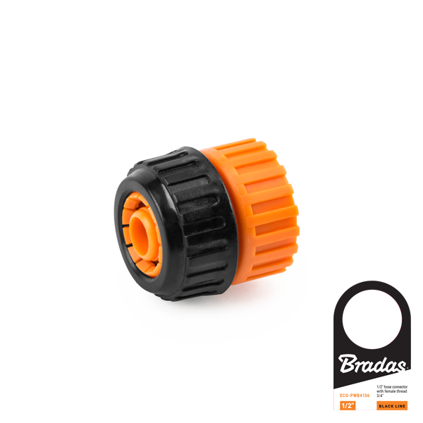 Ranking zlaczki przelotowe i reparatory - czerwiec 2026 w Gałązka24.pl. Zdjęcie produktu: BLACK LINE Reparator do połączenia węża 1/2" - GW3/4" | ECO-PWB4136