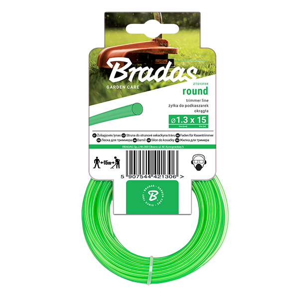 Ranking żyłka do kosy 1,3mm - czerwiec 2026 w Gałązka24.pl. Zdjęcie produktu: Żyłka TRIMMER, okrągła 1,3mm x 15m | ZTO1315K