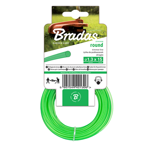 Ranking żyłka do kosy 1,3mm - czerwiec 2026 w Gałązka24.pl. Zdjęcie produktu: Żyłka TRIMMER, okrągła 1,3mm x 15m | ZTO1315K