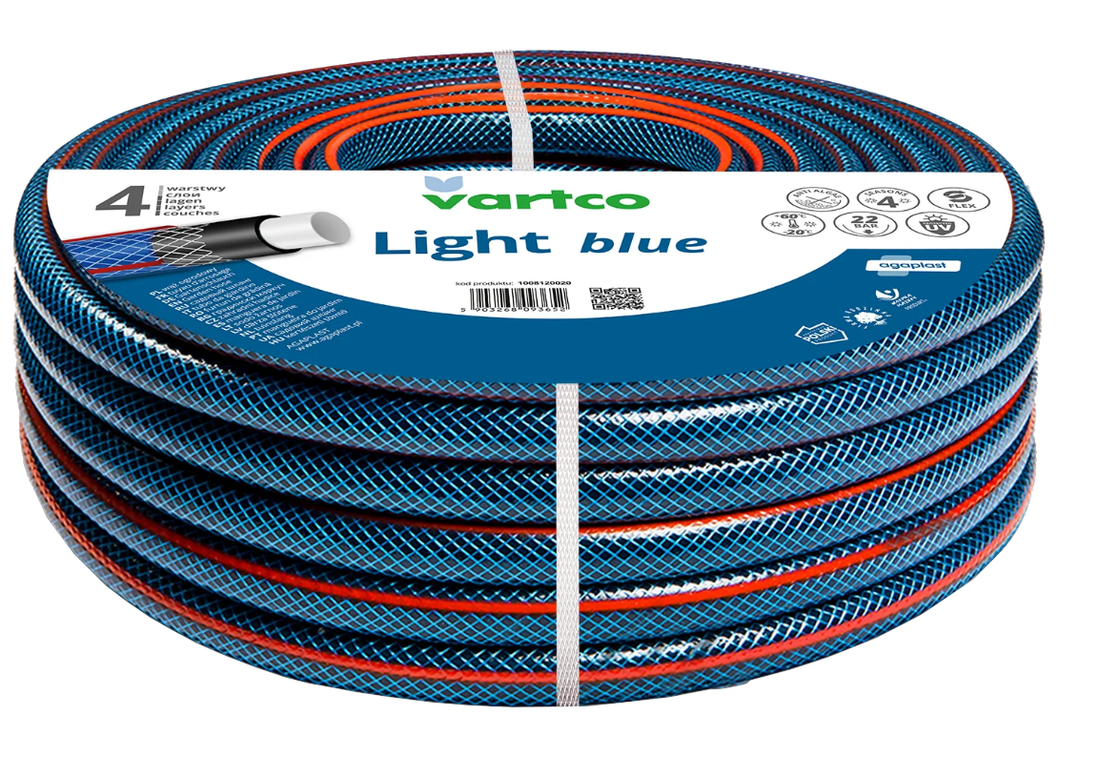 Ranking weze ogrodowe 30m - czerwiec 2026 w Gałązka24.pl. Zdjęcie produktu: Wąż ogrodowy LIGHT BLUE 3/4" 30m | 1008340030