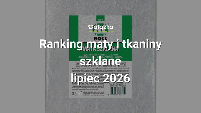 Ranking maty i tkaniny szklane - lipiec 2026 w Gałązka24.pl. Zdjęcie produktu: Mata szklana 0,5m2 gr.150g/m2 | 002193