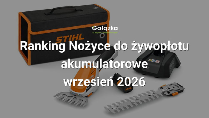 Ranking Nożyce do żywopłotu akumulatorowe - wrzesień 2026 w Gałązka24.pl. Zdjęcie produktu: Nożyce akumulatorowe do krzewów z akumulatorem i ładowarką HSA 26 SET | HA03-011-3516