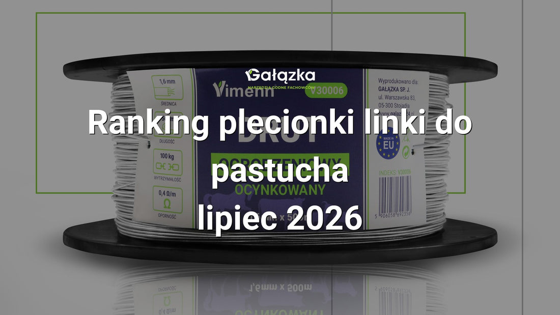 Ranking plecionki linki do pastucha - lipiec 2026 w Gałązka24.pl. Zdjęcie produktu: DRUT ogrodzeniowy ocynkowany przewodnik pastucha szpula 1,6mm 500m | V30006