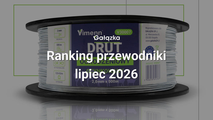 Ranking przewodniki - lipiec 2026 w Gałązka24.pl. Zdjęcie produktu: DRUT ogrodzeniowy ocynkowany przewodnik pastucha szpula 2,0mm 500m | V30007