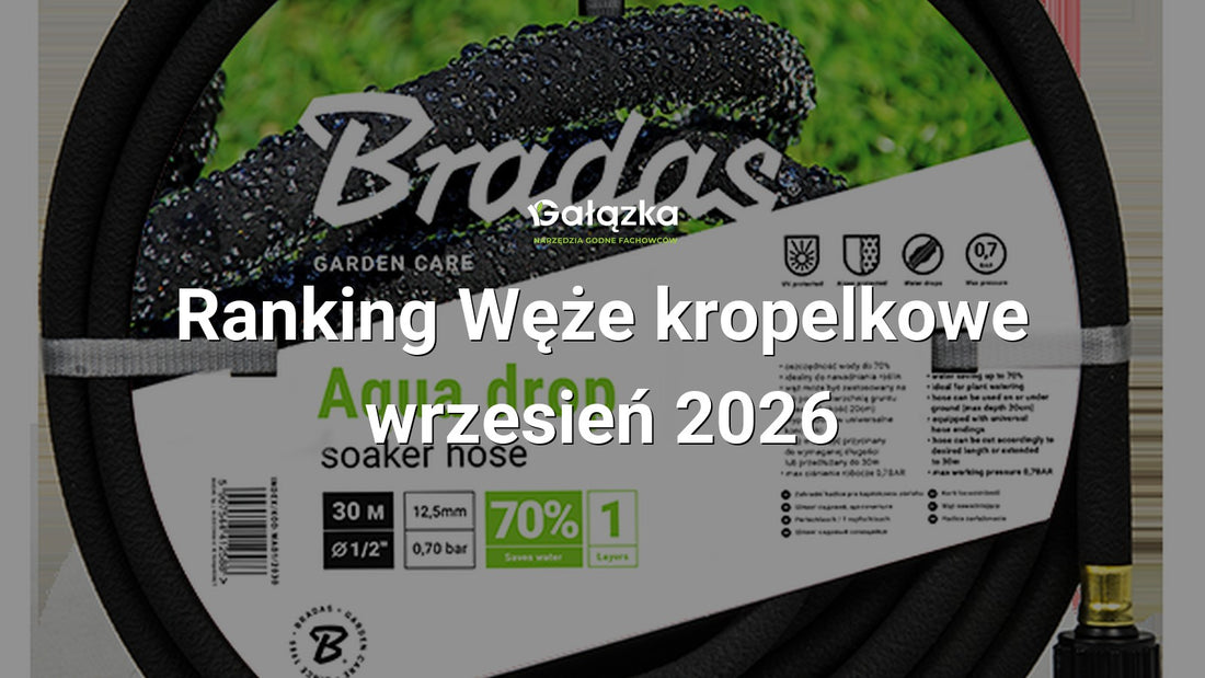 Ranking Węże kropelkowe - wrzesień 2026 w Gałązka24.pl. Zdjęcie produktu: Wąż nawadniający AQUA-DROP 1/2" - 30m | WAD1/2030