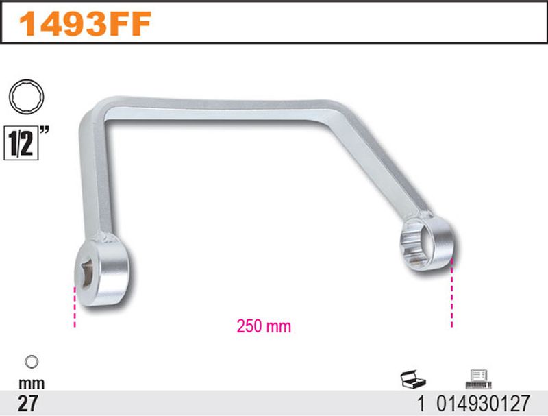 Klucz do demontażu/montażu obudowy filtra oleju Ford Peugeot Citroën 1/2" | 1493FF - Centrum Techniczne Gałązka