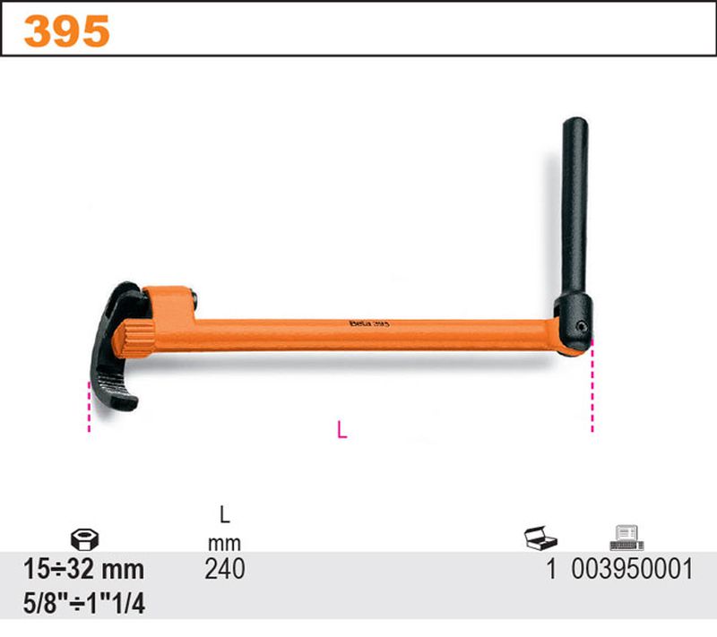 Klucz przegubowy do armatury sanitarnej 10-32mm | 395 - Centrum Techniczne Gałązka