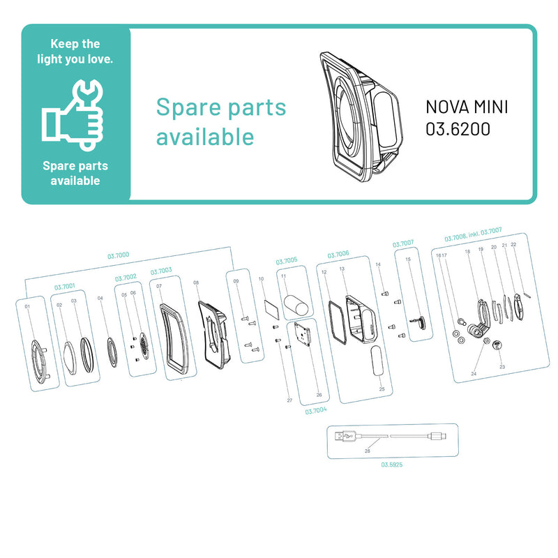 Kompaktowa lampa robocza NOVA MINI 1000lm | 03.6200