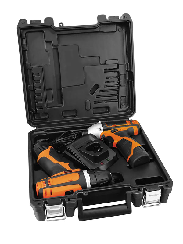 Zestaw wiertarko-wkrętarki 12V i klucza udarowego dwukierunkowego 1/4" | 1972/K12V-COMBO