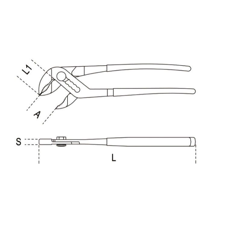 Szczypce nastawne lakierowane Poligrip 250mm | 1048VNK/250 - Centrum Techniczne Gałązka