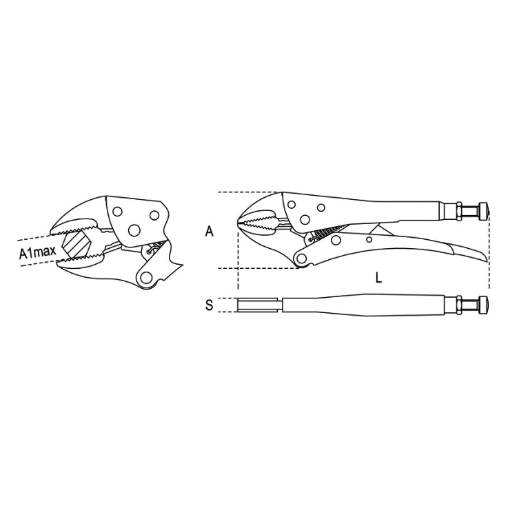 Szczypce nastawne samoblokujące Morse'a 140mm | 1052/140 - Centrum Techniczne Gałązka