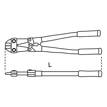 Nożyce dźwigniowe do prętów 14" 350mm | 1101/350 - Centrum Techniczne Gałązka