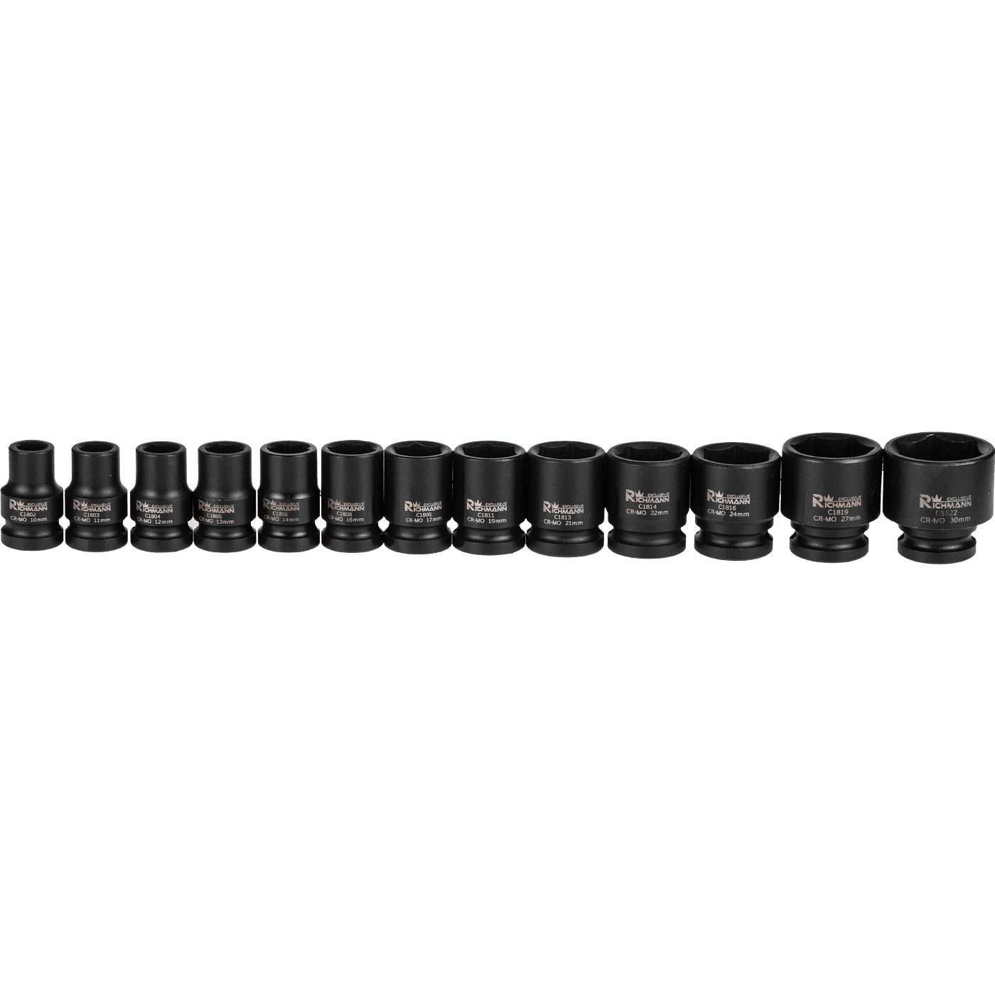 Zestaw nasadek udarowych 1/2" 10-30 mm 13 elem. exclusive | C4021 - Centrum Techniczne Gałązka