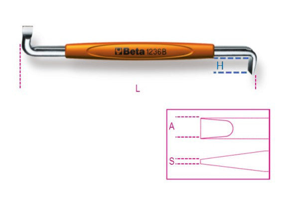 Wkrętak płaski kątowy dwustronny 1,2x8mm | 1236B/1.2x8 - Centrum Techniczne Gałązka