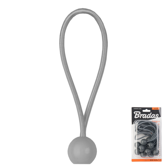 Zestaw gum z kulką BUNGEE CORD BALL 10szt. x 15cm | BCB-0515GY-B - Centrum Techniczne Gałązka