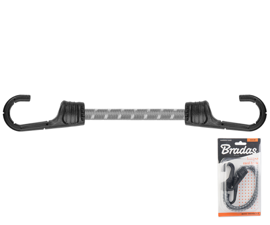 Guma elastyczna z hakiem metalowym pokrytym PVC BUNGEE CORD HOOK 2szt. x 40cm | BCH2-08040GY-B - Centrum Techniczne Gałązka