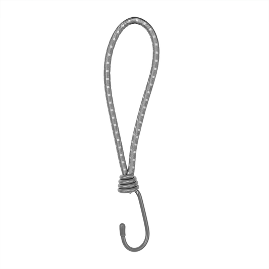 BUNGEE CORD HOOK guma elastyczna 0,6x20cm, hak stal, gray / BLISTER | BCH4-0620GY-B - Centrum Techniczne Gałązka