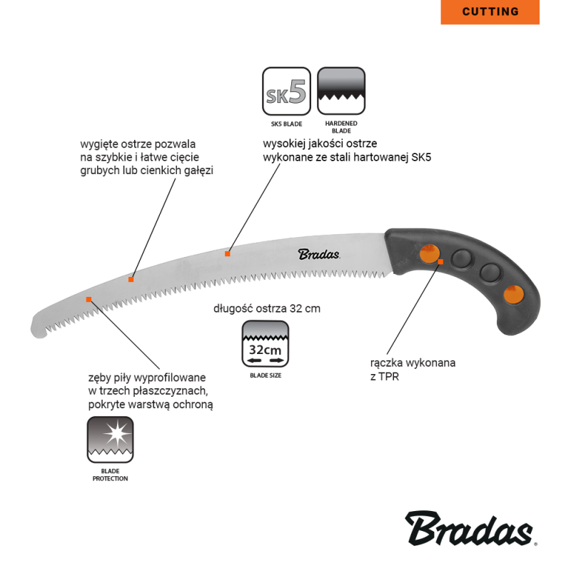 Piła z kaburą V-SERIES-P GRIDE - ostrze 320mm | KT-V1404K