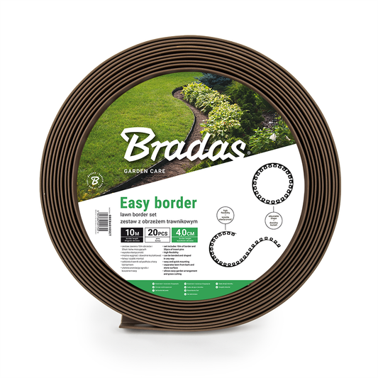 Obrzeże ogrodowe EASY BORDER SET 50mm - brązowe | OBEBR5010SET - Centrum Techniczne Gałązka