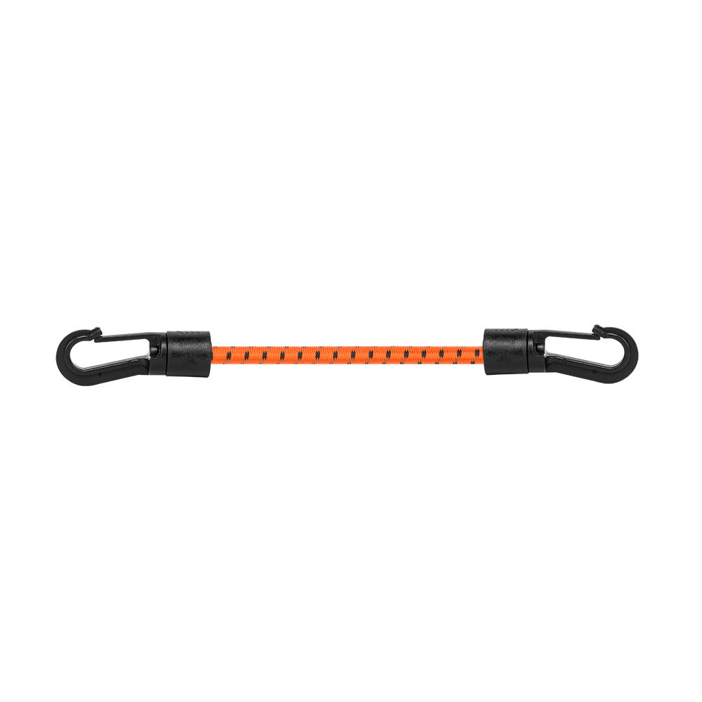 BUNGEE CORD LOCK HOOK guma elastyczna 0,6x20cm, hak-PVC, orange - (25szt.) etykieta | BCH6-06020OR-E - Centrum Techniczne Gałązka