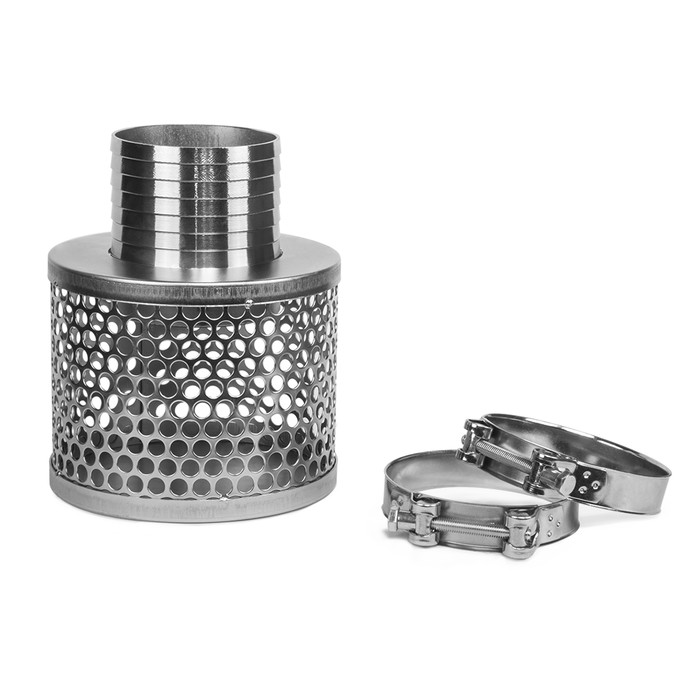Kosz do węża ssącego 100 mm / 4"+ 2x GBS obejmy | SSF100 - Centrum Techniczne Gałązka