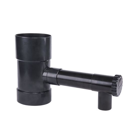 Zbieracz / łapacz wody deszczowej z zaworem - 90mm / GRAFIT | IBCLZ1-090-DGY - Centrum Techniczne Gałązka