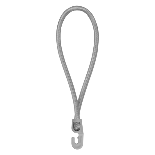 BUNGEE CORD HOOK guma elast. 0,4x18cm, hak- PVC, gray - luz  | BCH3-0418GY-L - Centrum Techniczne Gałązka