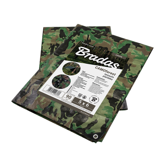 Plandeka kamuflażowa CAMOforest 8 x 12m 90 g. | PLCF908/12 - Centrum Techniczne Gałązka