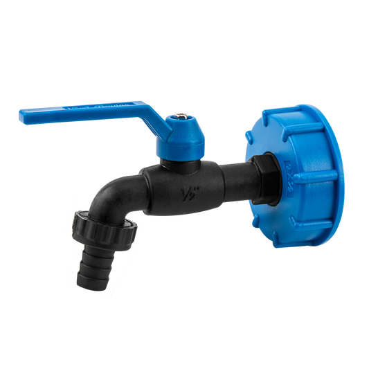 Zestaw IBC S60x6 kran BLACK RAVEN nylon GZ 3/4" na wąż 5/8" + nypel | IBCS60-GTBR01234NN - Centrum Techniczne Gałązka