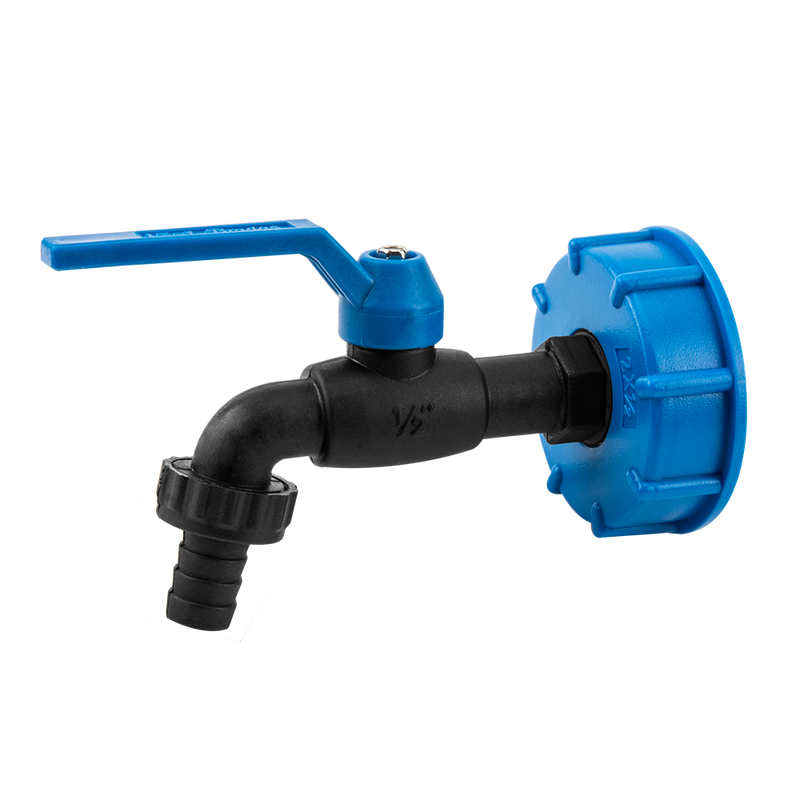 Zestaw IBC S60x6 kran BLACK RAVEN nylon GZ 3/4" na wąż 5/8" + nypel | IBCS60-GTBR01234NN - Centrum Techniczne Gałązka