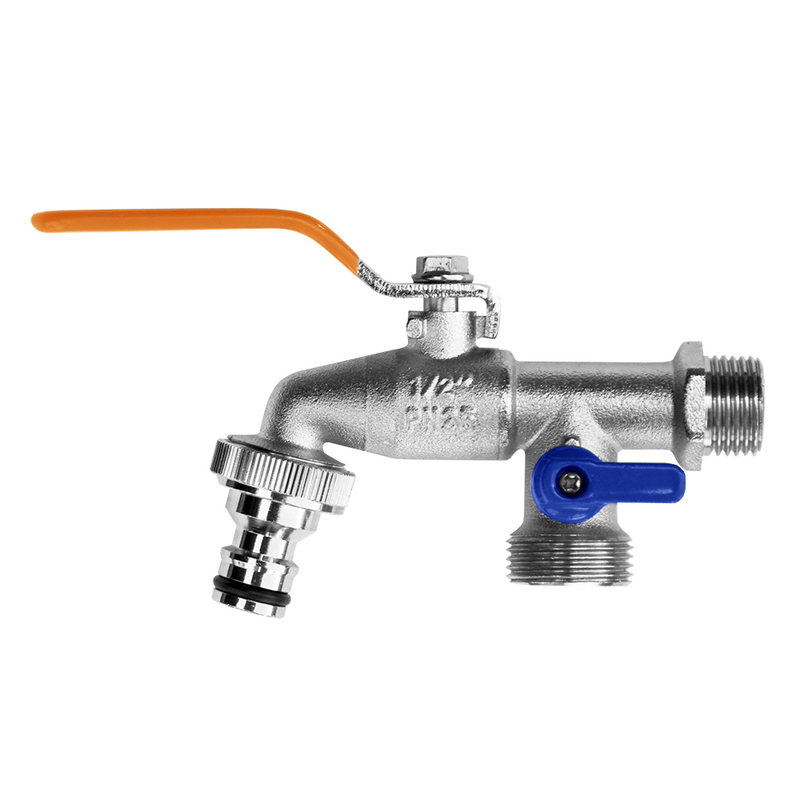 Kran kulowy GZ3/4", 2x wyjścia GZ 1" + nypel do szybkozłączki | GKK0534 - Centrum Techniczne Gałązka