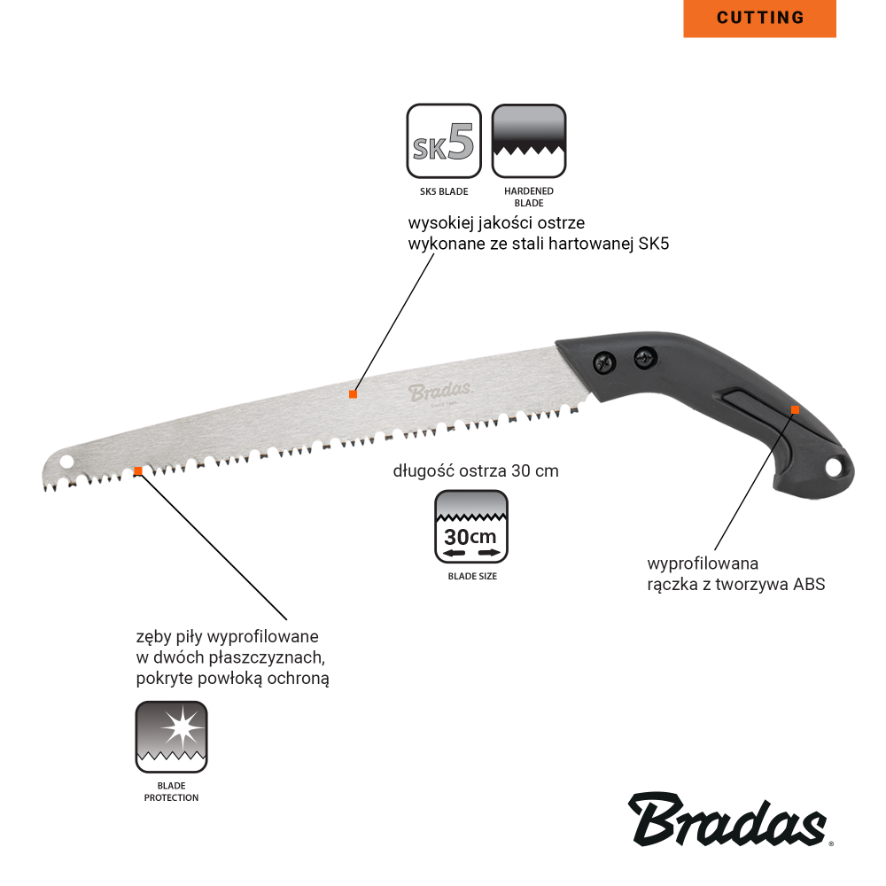 Piła V-SERIES-P CUTTER z ostrzem 300 mm, trwała i precyzyjna do cięcia drewna | KT-V1403/1