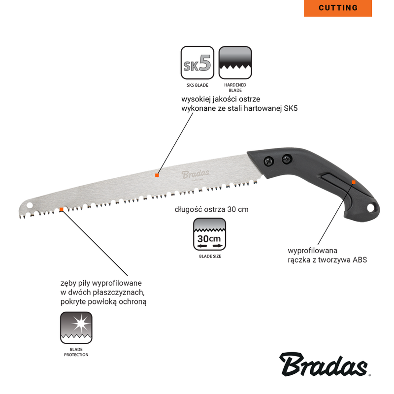 Piła V-SERIES-P CUTTER z ostrzem 300 mm, trwała i precyzyjna do cięcia drewna | KT-V1403/1