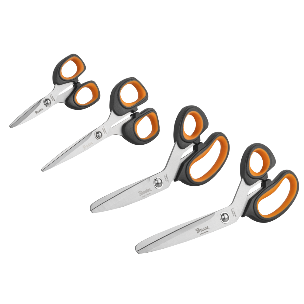 Zestaw 4 nożyczek biurowych PRECISION uniwersalnych do precyzyjnego cięcia papieru i materiałów lekkich| DIY-SC208/SET-B