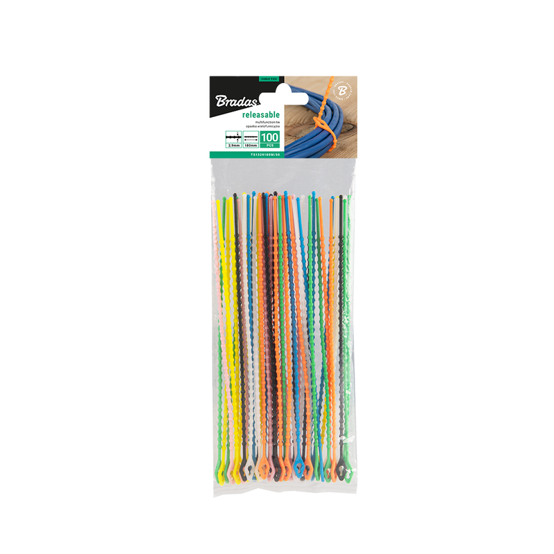 Opaska wielofunkcyjna 2,9x180 mm MIX rozpinana 50 sztuk, praktyczna i trwała | TS1329180M/50