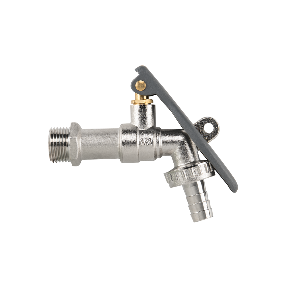 Kran z blokadą GZ 1/2" x GZ 3/4" do węża 13 mm, trwały i wygodny w użyciu | BR-KLS1234